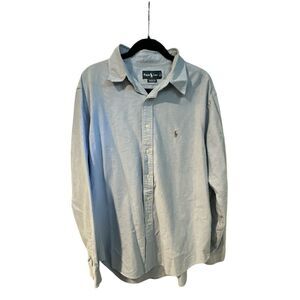 Ralph Lauren Men’s Oxford Blue Button Down Shirt 17.5